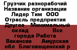 Грузчик-разнорабочий › Название организации ­ Лидер Тим, ООО › Отрасль предприятия ­ Другое › Минимальный оклад ­ 14 000 - Все города Работа » Вакансии   . Амурская обл.,Благовещенский р-н